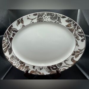 NWT Lenox Silver Applique 13" Oval Platter RARE